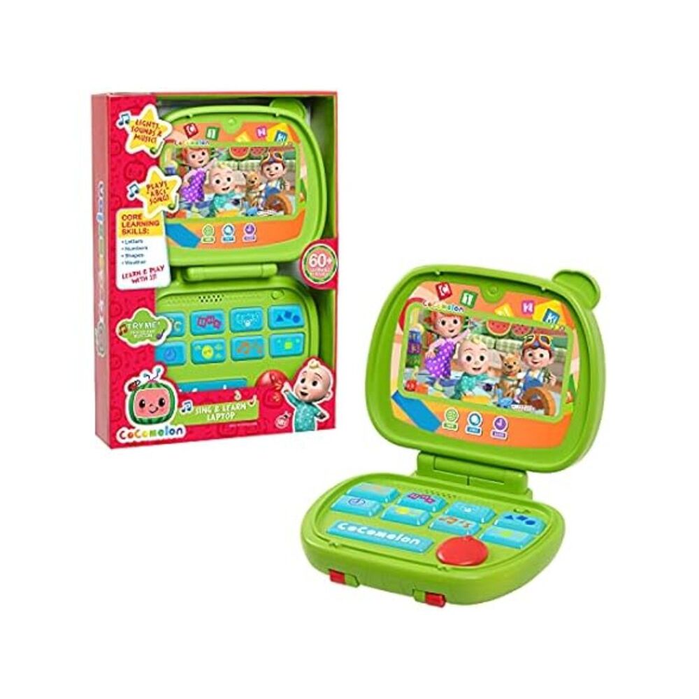 CoComelon Sing and Learn Laptop Toy for Kids, Lights, Sounds, and Music Encourag